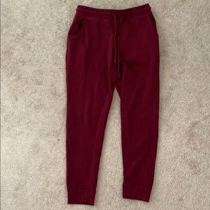 Maroon sweat joggers